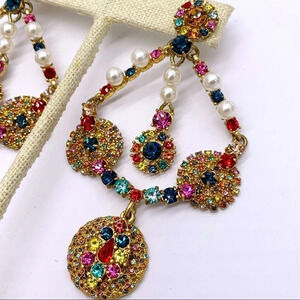 J. Crew Brightly Jeweled Chandelier Earrings